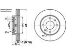 ATE Bremsensatz, Scheibenbremse Bremsensatz-Vorderachse ijf141byu3 Vorderachse belüftet 256mm 24mm für Volvo MITSUBISHI HYUNDAI