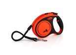 Flexi XTREME Gurt-Rollleine orange/ schwarz M, 5 m