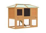VidaXL Holz Kaninchenstall helles Holz