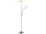GLOBO LIGHTING Stehlampe "TIRANA", nickelfarben matt, 1, Ø 40,5cm H: 183cm, 1 Stk., Leuchten, Deckenfluter Metall, Acryl satiniert, dimmbar, LED 40W, Stehlampe