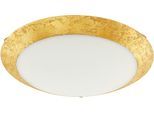 EGLO LED Deckenleuchte "MONTENOVO Deckenlampe, Stahl und Glas, IP20, Wohnzimmerlampe, Lampe", gold (weiß, goldfarben), 1, Ø 39,5cm H: 10cm, 1 Stk., Leuchten, Deckenbeleuchtung für Wohnzimmer, Flur oder Schlafzimmer, LED Deckenleuchte