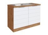 Held , Weiß, Eiche Wotan , Holzwerkstoff , 1 Fächer , seitenverkehrt montierbar , 120x86x60 cm , Made in Germany ,
