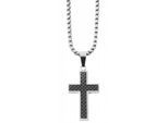 Kette mit Anhänger ADELIA´S "Unisex Edelstahl Halskette mit Anhänger Kreuz", silber (silber, kreuz), Halsketten, Damen, unbekannt, Edelstahl