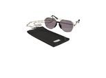 Sonnenbrille URBAN CLASSICS "Urban Classics Unisex Sunglasses Karphatos with Chain", Damen, silber, Sonnenbrillen Sonnenbrille