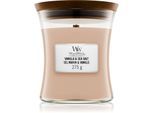 Woodwick Vanilla & Sea Salt geurkaars met een houten lont 275 g