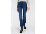 Gerade Jeans ARIZONA "Ultra-Stretch", Damen, Gr. 19, K + L Gr, blau (dunkelblau use), Denim/Jeans, Obermaterial: 74% Baumwolle, 24% Polyester, 2% Elasthan, unifarben, Basic, gerade lang, Jeans, Used-Look-Waschung