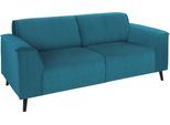 2,5-Sitzer DOMO COLLECTION "Amora inklusive komfortablen Federkern für mehr Sitzkomfort", blau (petrol), B:193cm H:81cm T:90cm, Struktur (100% Polyester);Struktur grob (100% Polyester);Luxus-Microfaser (100% Polyester), Sofas, Fußhöhe passend für gängige Saugroboter