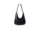 Schultertasche CALVIN KLEIN "BOLD CK CRESCENT BAG", Mädchen, Gr. B/H/T: 33,5cm x 31cm x 10cm, schwarz (schwarz, weiß), Lederimitat, kontrastfarbene Details, Taschen Schultertasche, Damen Handtasche, Umhängetasche mit CK-Logo