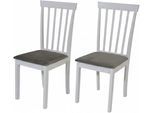 Esszimmerstuhl JAHNKE "LITE SIT DUO", weiß, silbergrau, weiß, silbergrau, B:43,5cm H:93cm T:49cm, Massivholz, Stühle, Esszimmerstuhl, Esszimmerstuhl (2er Set), Massivholz, Samt-Stoff, bis 110 kg belastbar