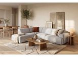 Ecksofa HOME AFFAIRE "Linkka, Breite 282 cm", beige (natural), B:282cm H:75cm T:223cm, 90% PES, 10% Nylon, Sofas, Ecksofa, L-Form, in einem weichen Chenille-Stoff, mit Wellenunterfederung