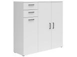 Kommode Multistauraum Weiss , 120/115/40 cm , 2 Schublade(n)