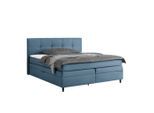 Boxspringbett Miami In Dunkelblau Ca. 180x200cm 180/200 cm Dunkelblau