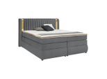 Boxspringbett Minola Gold Anthrazit Ca. 180x200cm 180/200 cm Anthrazit