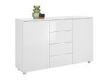 Sideboard Roy In Weiss Hochglanz 150/95/38 cm 4 Schublade(n)
