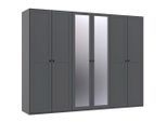 Drehtürenschrank New York 270/208/58 cm Graphitfarben