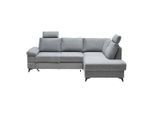 Ecksofa Sara Grau Webstoff Grau