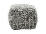 Pouf Paul -Trend- Schwarz, Weiss Textil, Naturmaterialien Schwarz, Weiss