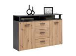 Sideboard Montana Anthrazit/eiche Artisan 140/90,6/38 cm 3 Schublade(n)
