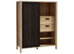 Highboard Jytana Schwarz/eichefarben 103,4/129,9/40,2 cm