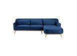 Ecksofa Blau, "adriana", Samt Samt Blau