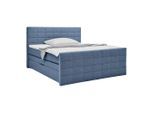 Boxspringbett Damon Blau Ca. 160x200cm 160/200 cm Blau