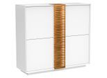 Highboard Giovanni Weiss/eichefarben 120/123/40 cm