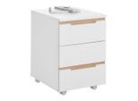 Rollcontainer Dallas Weiss/eiche Artisan 45/66/55 cm