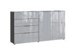 Sideboard Oakland In Grau/graphitfarben 184/102/42 cm 4 Schublade(n)