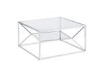 Couchtisch Angel Ii Chromfarben Metall, Glas 70/70/38 cm