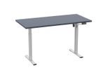 Schreibtisch E-Lona 160/80/71 cm Anthrazit, Silberfarben