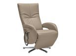 Relaxsessel Sitting 2 Edelstahlfarben Leder Edelstahlfarben