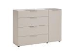 Kommode Siena Kaschmirfarben , 135/99/40 cm , 4 Schublade(n)