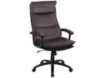 Chefsessel In Grau/schwarz Lederlook, Samt Grau, Schwarz