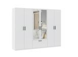 Drehtürenschrank Milos 6t1s2s Weiss 270/210/54 cm Weiss