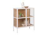 Vitrine Amy Eichefarben/beige 80/93,5/35 cm ,