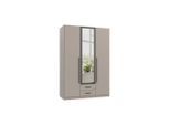 Drehtürenschrank Marburg Graphitfarben/grau/sahara 135/199/58 cm Graphitfarben, Grau, Sahara