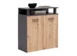 Kommode Montana Anthrazit/eiche Artisan , 78/90/38 cm ,