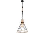 Hängeleuchte Halia D: 35 Cm Braun
