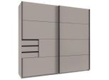 Schwebetürenschrank Saigon Beige/greige 225/208/64 cm Beige, Greige