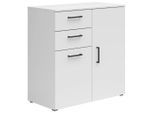 Kommode Multistauraum Weiss , 80/83/40 cm , 2 Schublade(n)