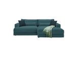 Ecksofa Fabiona Rechts Petrol Petrol
