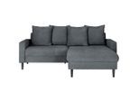 Ecksofa Boston Blaugrau Blaugrau