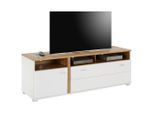 Tv-element In Eichefarben Weiss, Eichefarben 160/54/46 cm