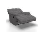 Relaxsessel Natalie Holz, Textil Dunkelgrau