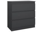 Kommode Mara Anthrazit Nachbildung , 77/80/42 cm , 3 Schublade(n)