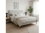 Boxbett Nevada Ca. 180x200 Cm Hellgrau Mit Topper 180/200 cm Hellgrau