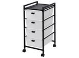 Rollcontainer Jolin Weiss/schwarz 39/72,5/32,5 cm