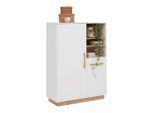 Highboard Luna White In Weiss Ca. 93x130x40cm 93/130/40 cm