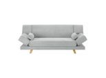 Schlafsofa Funky Hellgrau Webstoff Hellgrau Textil