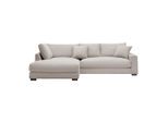 Ecksofa Pedro Beige Struktur, Plüsch Beige